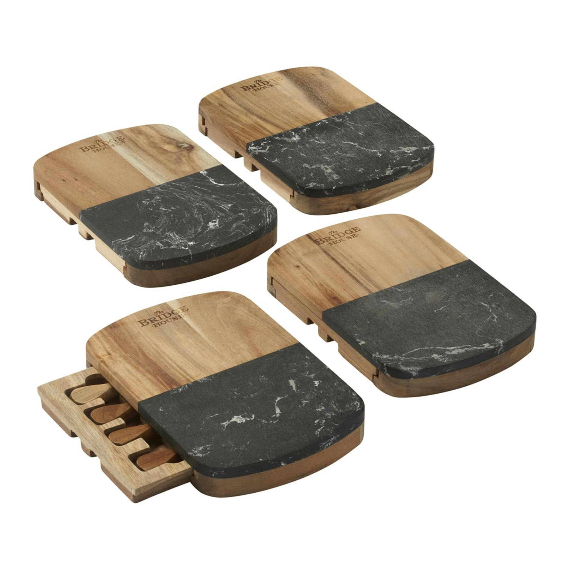 Black Marble Cheese Board Set with Knives - additional Image 3