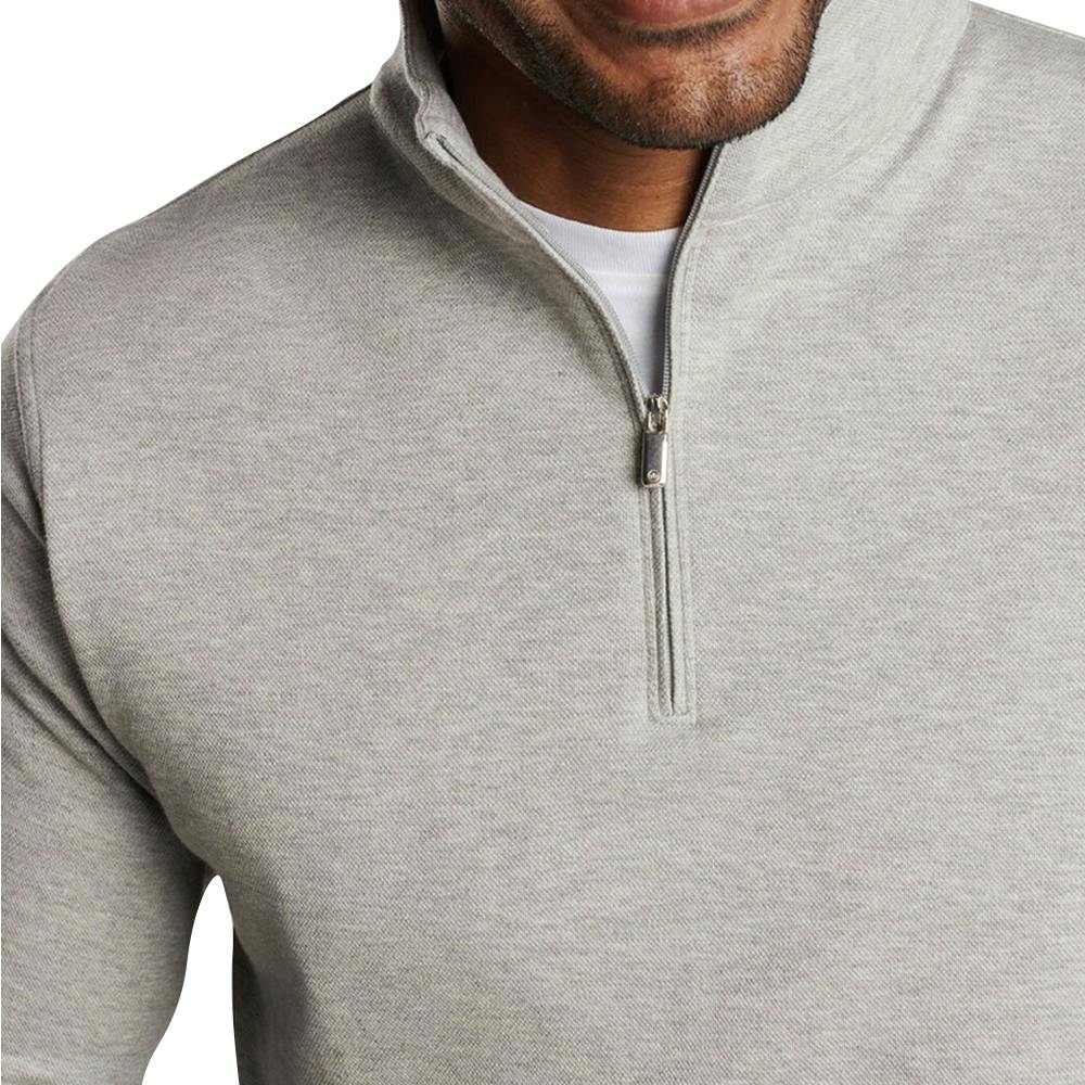 PETER MILLAR Crown Mélange Stretch Cotton and Modal-Blend Half-Zip  Sweatshirt for Men