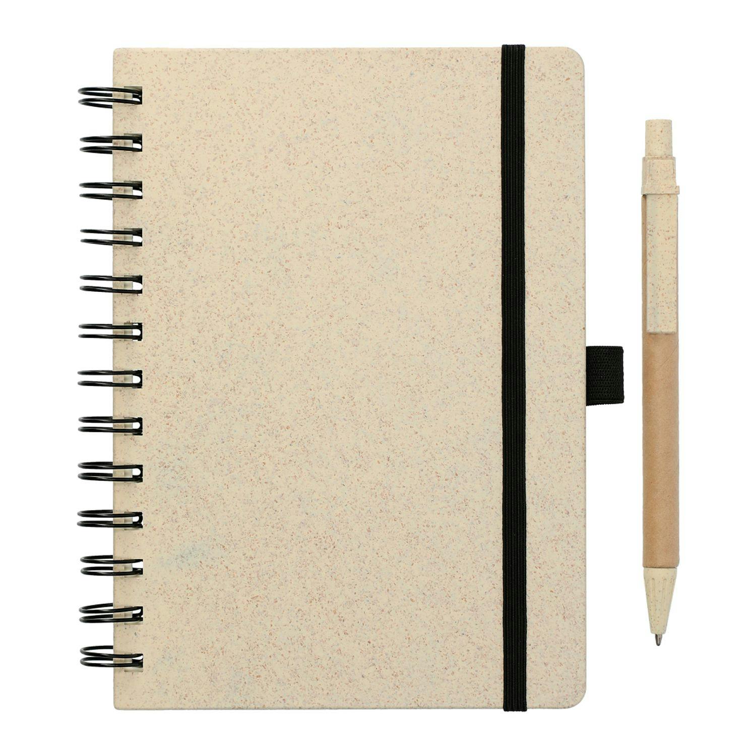 5" x 7" Wheat Straw Notebook With Pen - additional Image 1