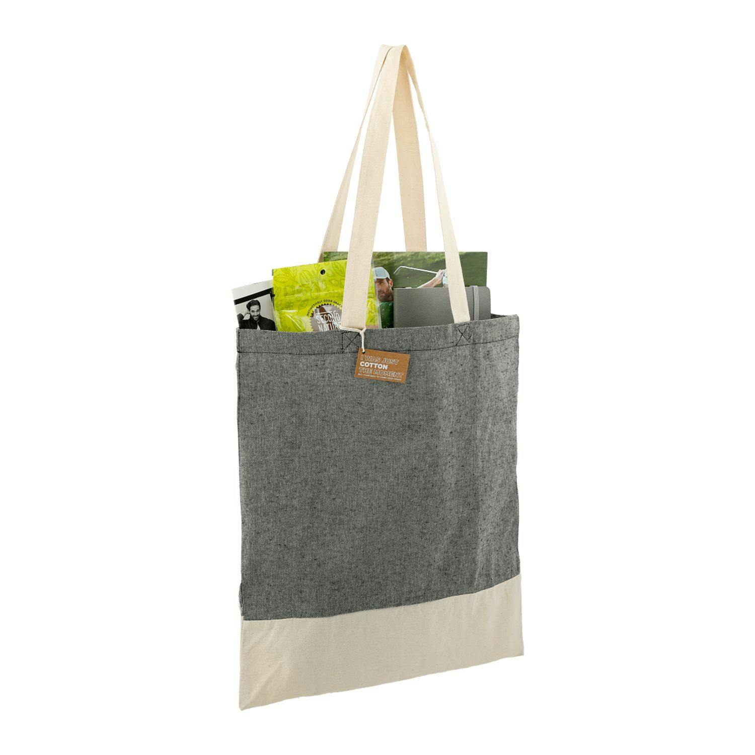Split Recycled 5oz Cotton Twill Convention Tote - additional Image 3
