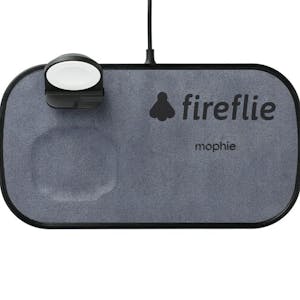 Mophie 3-in-1 fabric wirelesl charging pad with black logo