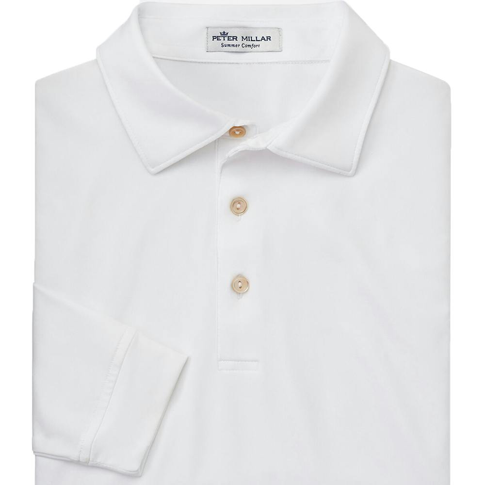 Peter Millar Solid Performance Long-Sleeve Jersey Polo - additional Image 5