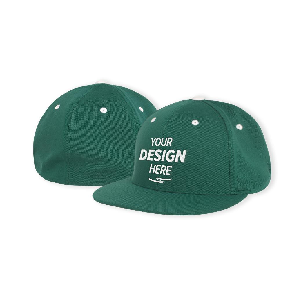 Custom Flexfit Flat Bill Hats - Moisture Wicking | RushOrderTees® | Flex Caps