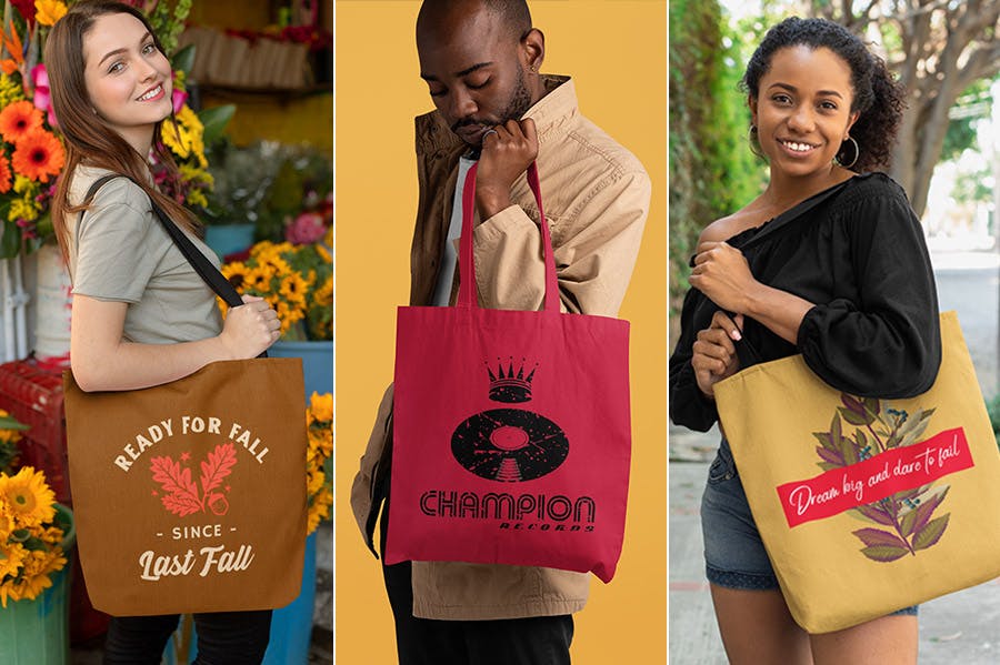 Custom tote bag design examples