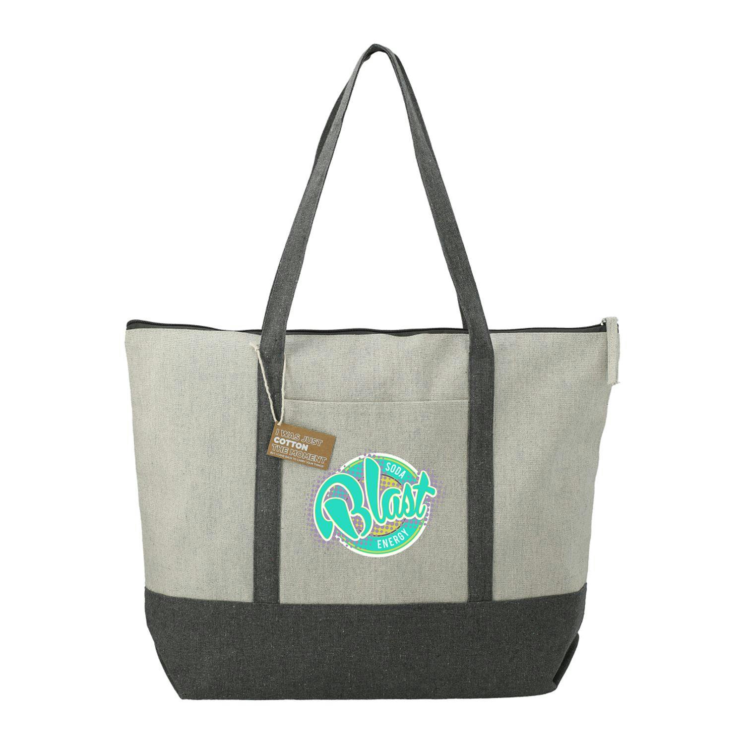 Repose 10oz Recycled Cotton Zippered Tote - additional Image 2