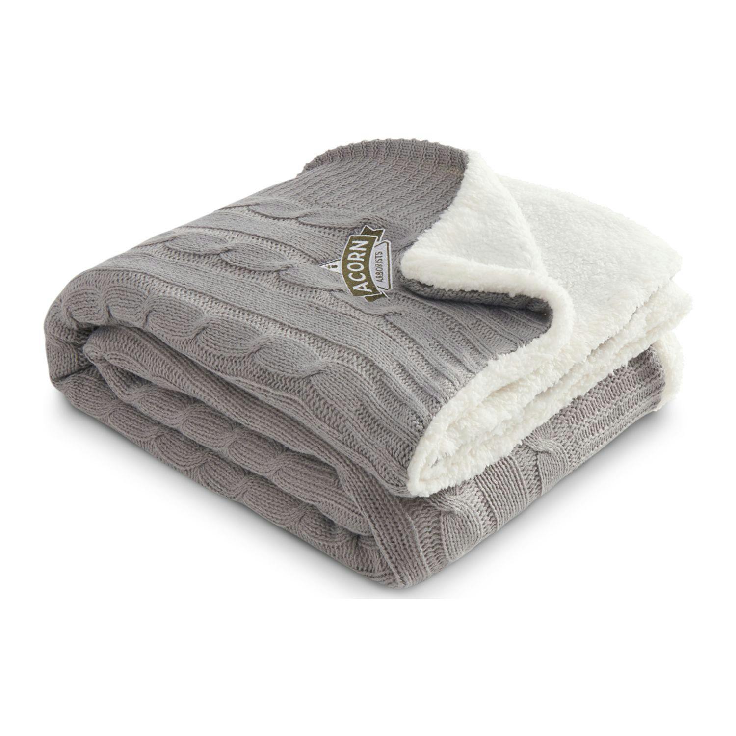 Field & Co.® Cable Knit Sherpa Blanket - additional Image 2