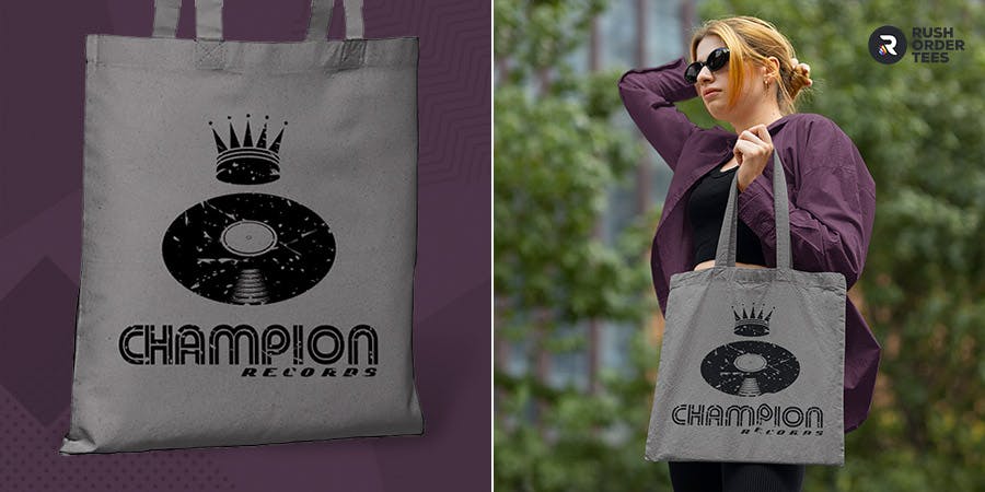 Retro style tote bag design