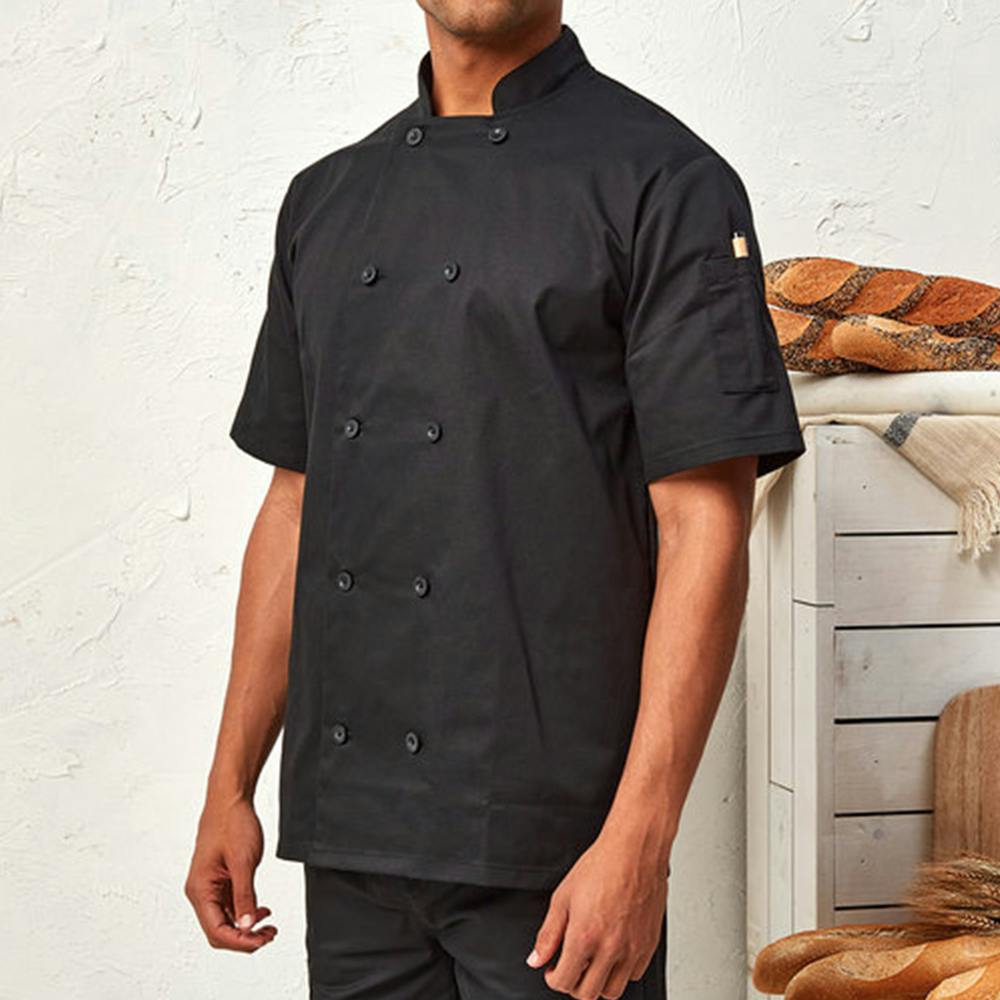 Artisan Collection by Reprime Short-Sleeve Recycled Chef's Coat - additional Image 1
