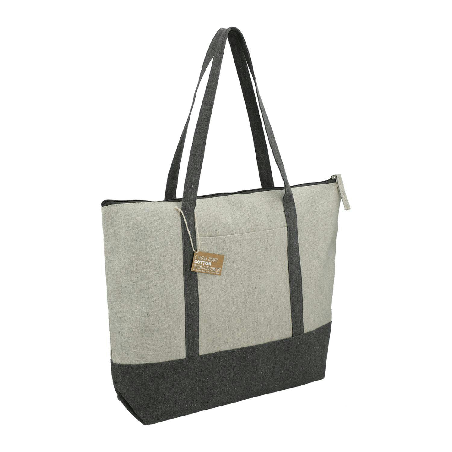 Repose 10oz Recycled Cotton Zippered Tote - additional Image 2