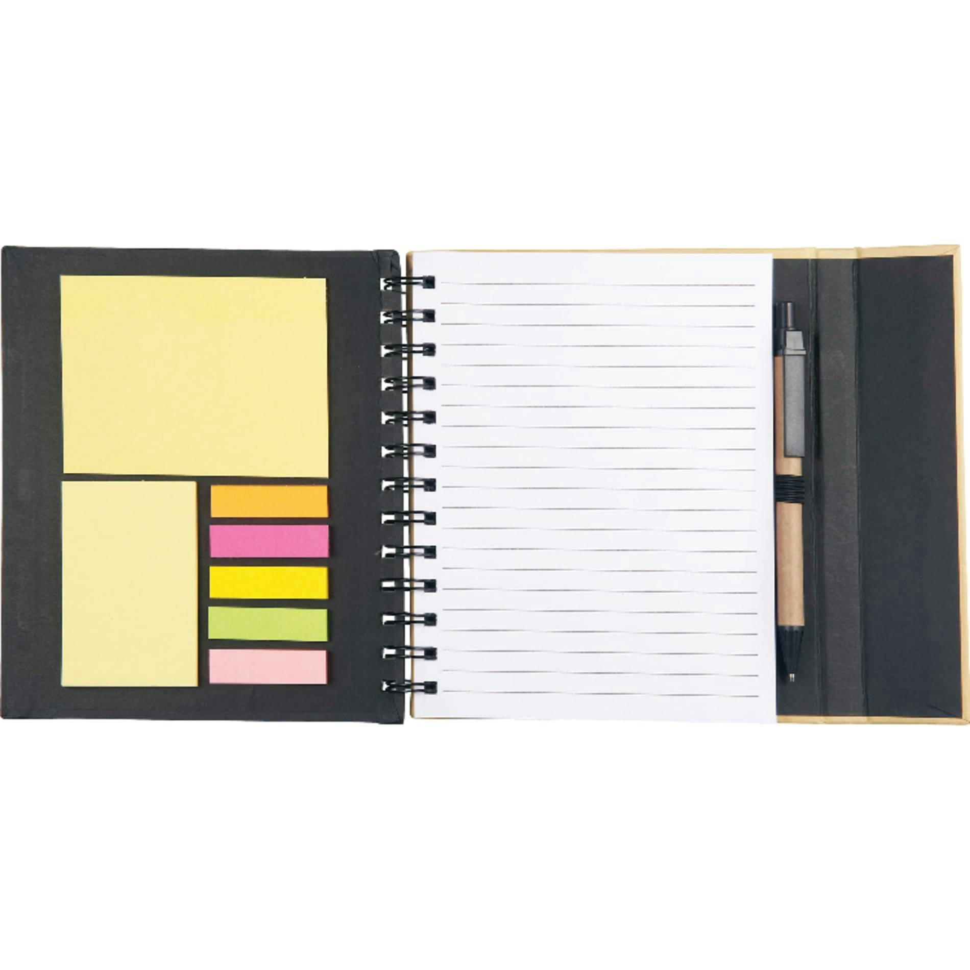 6.5" x 7" Lock-it Spiral Notebook w/Pen - additional Image 1
