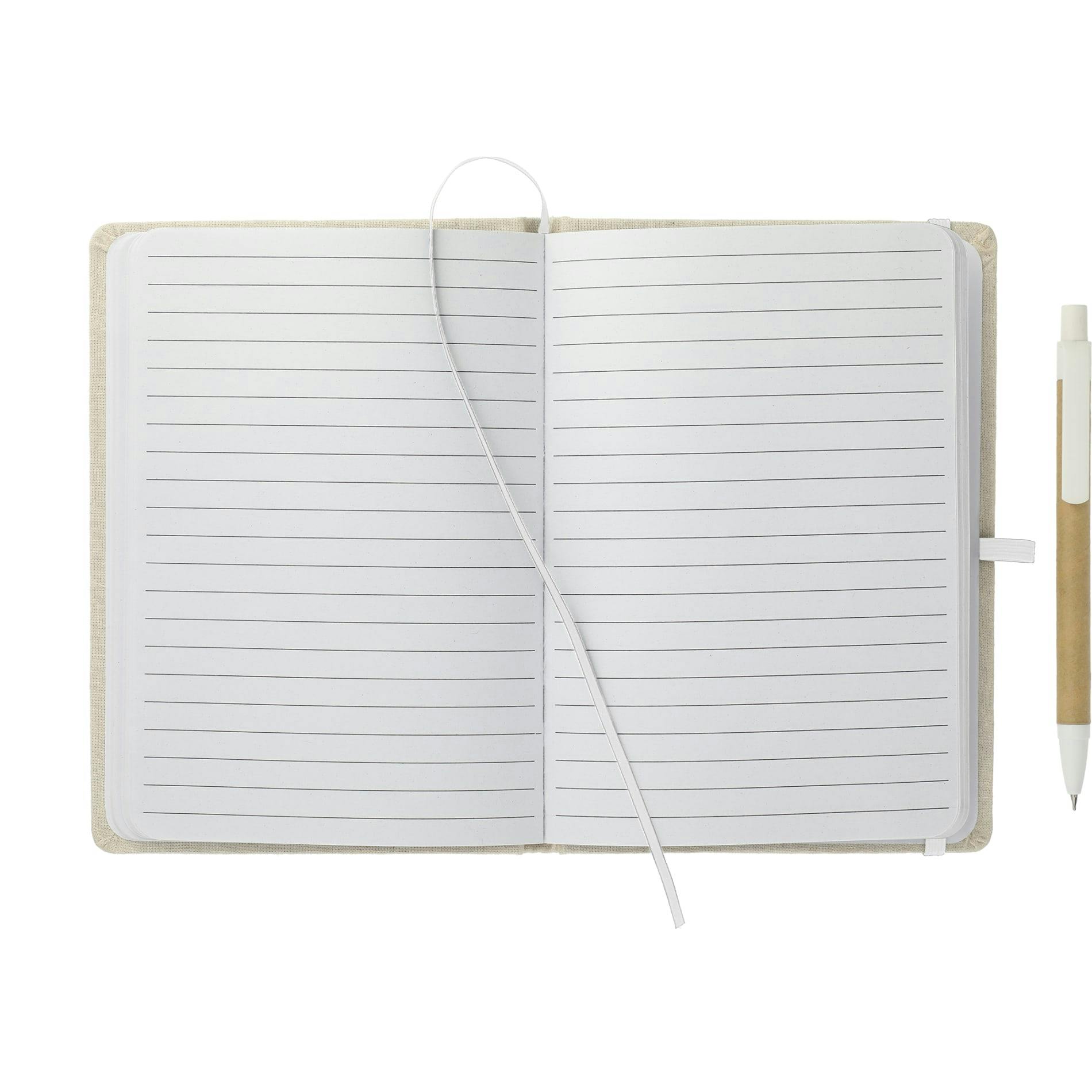 5" x 7" Organic Cotton Bound Notebook w/Pen - additional Image 4