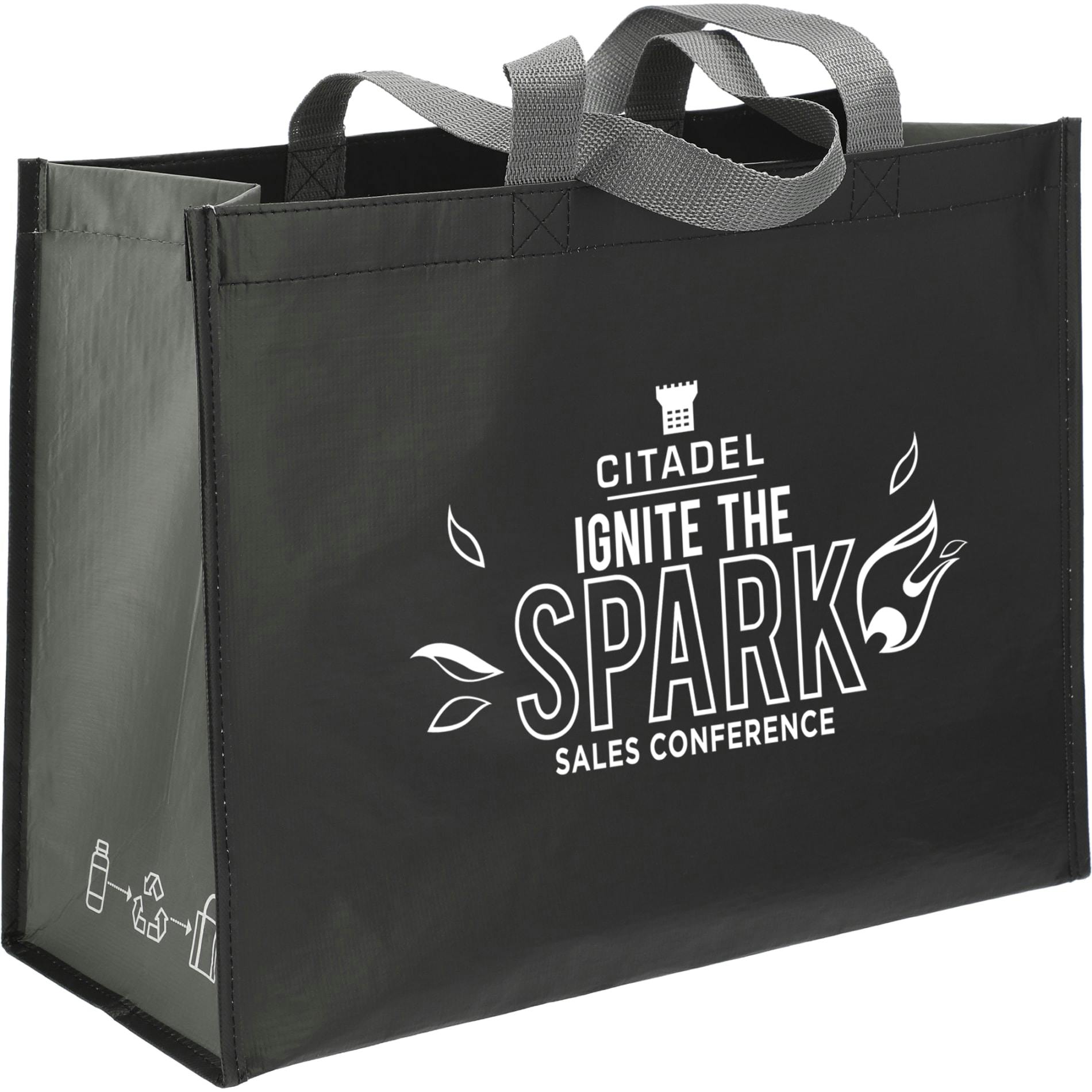 RPET Laminated Matte Shopper Tote - additional Image 2