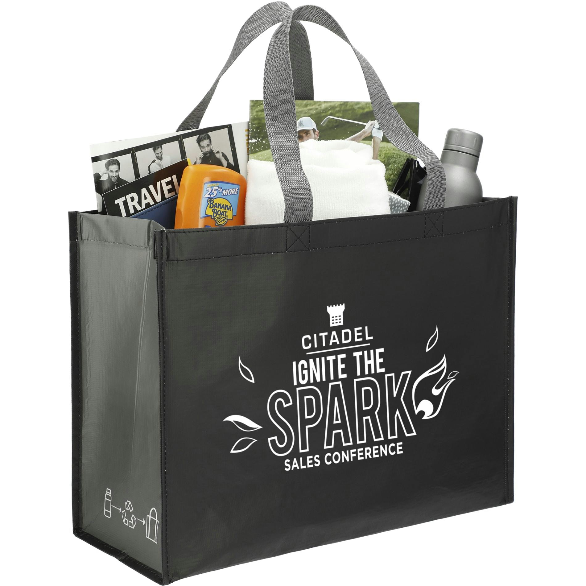 RPET Laminated Matte Shopper Tote - additional Image 1