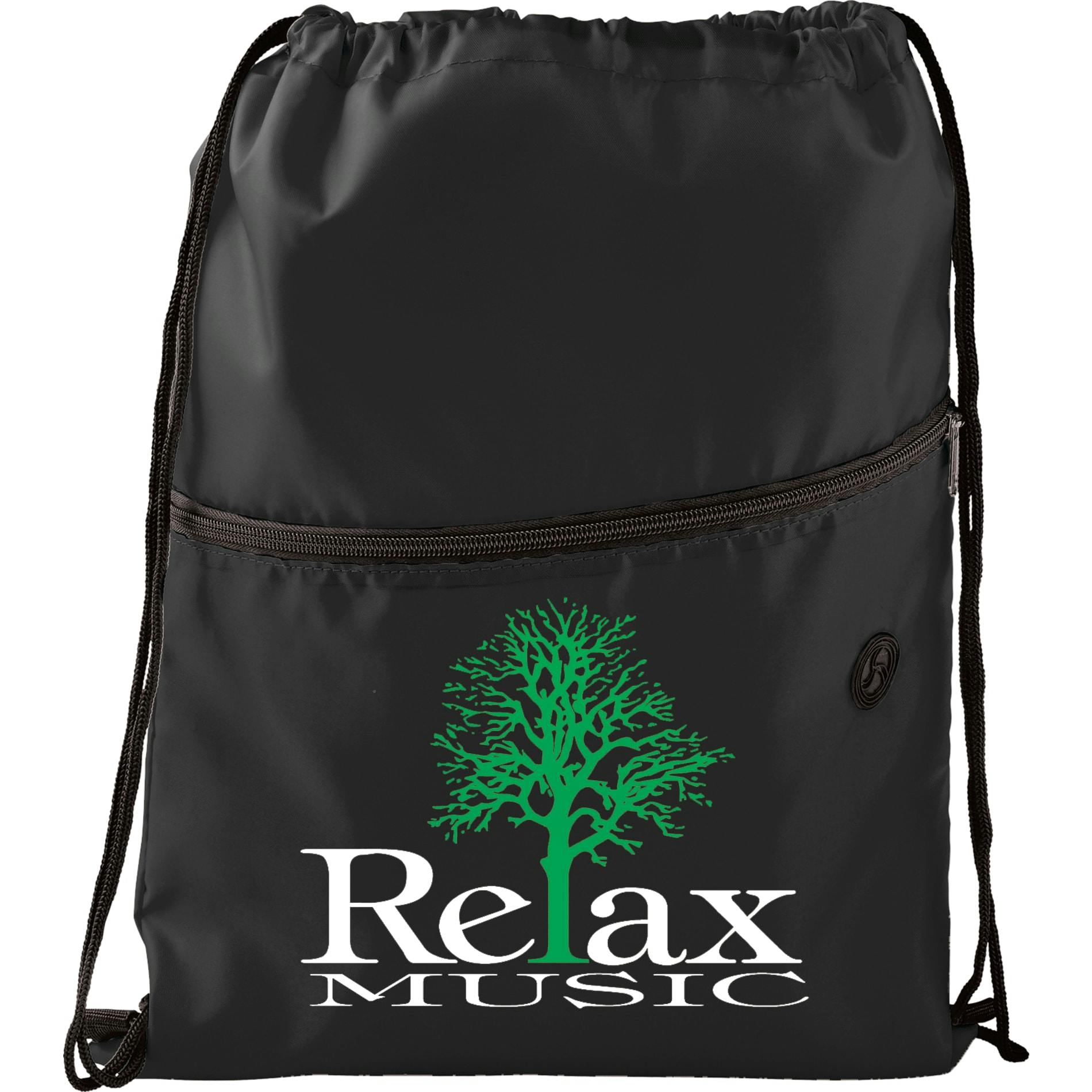 Insulated Zippered Drawstring Bag - additional Image 1