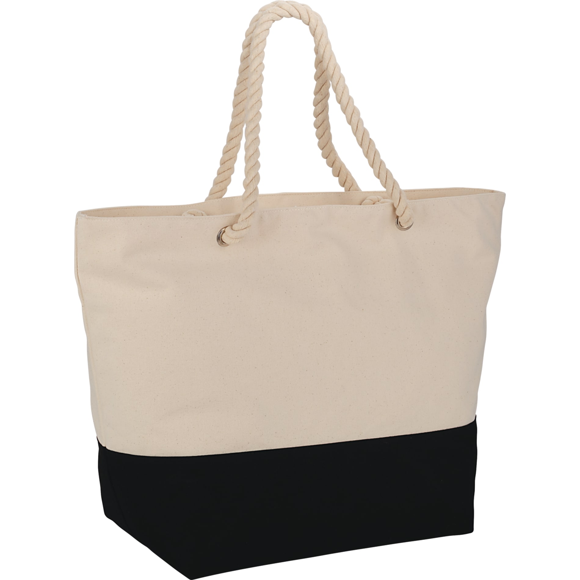 Custom Zippered 12oz Cotton Canvas Rope Tote Design Online