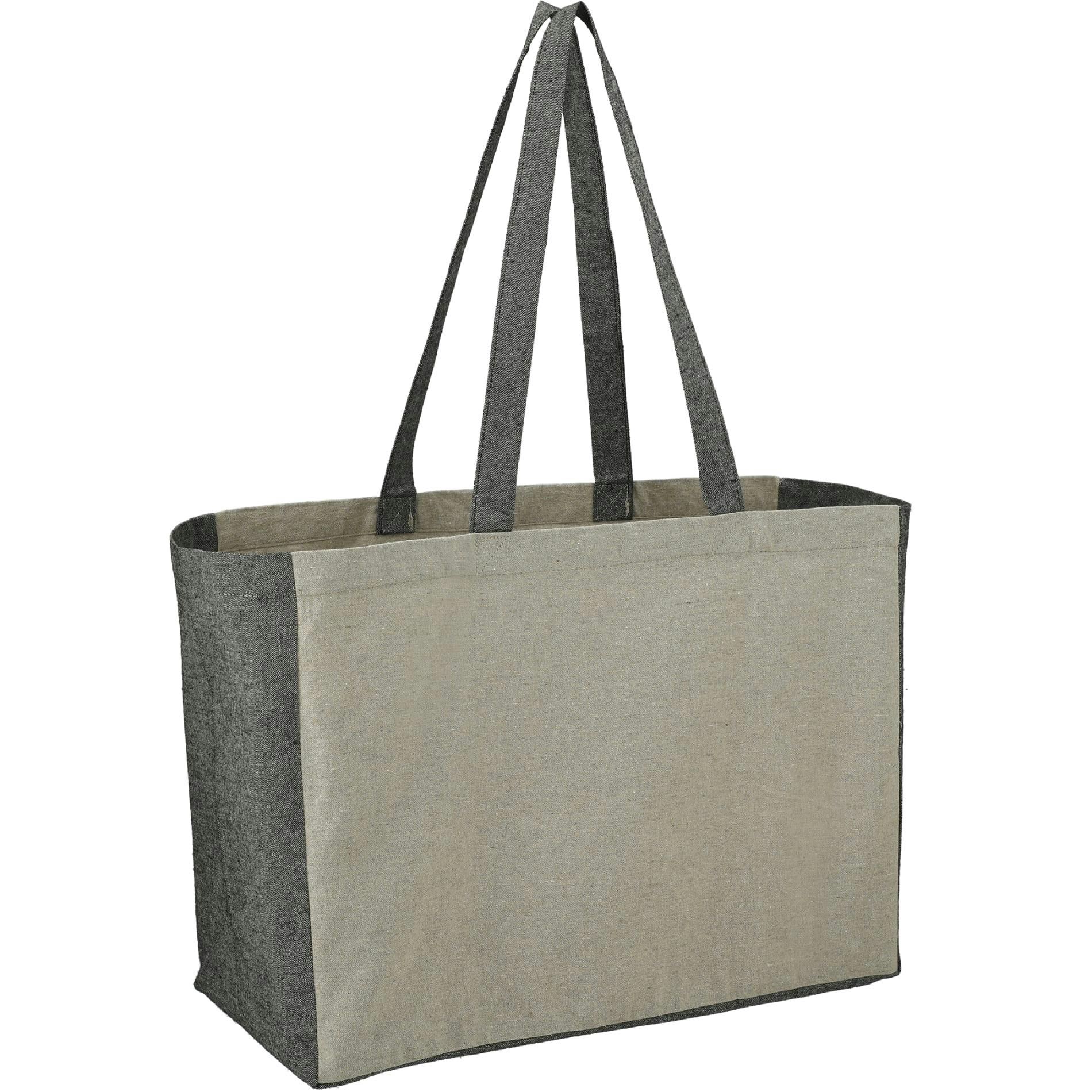 Recycled Cotton Contrast Side Shopper Tote - additional Image 4