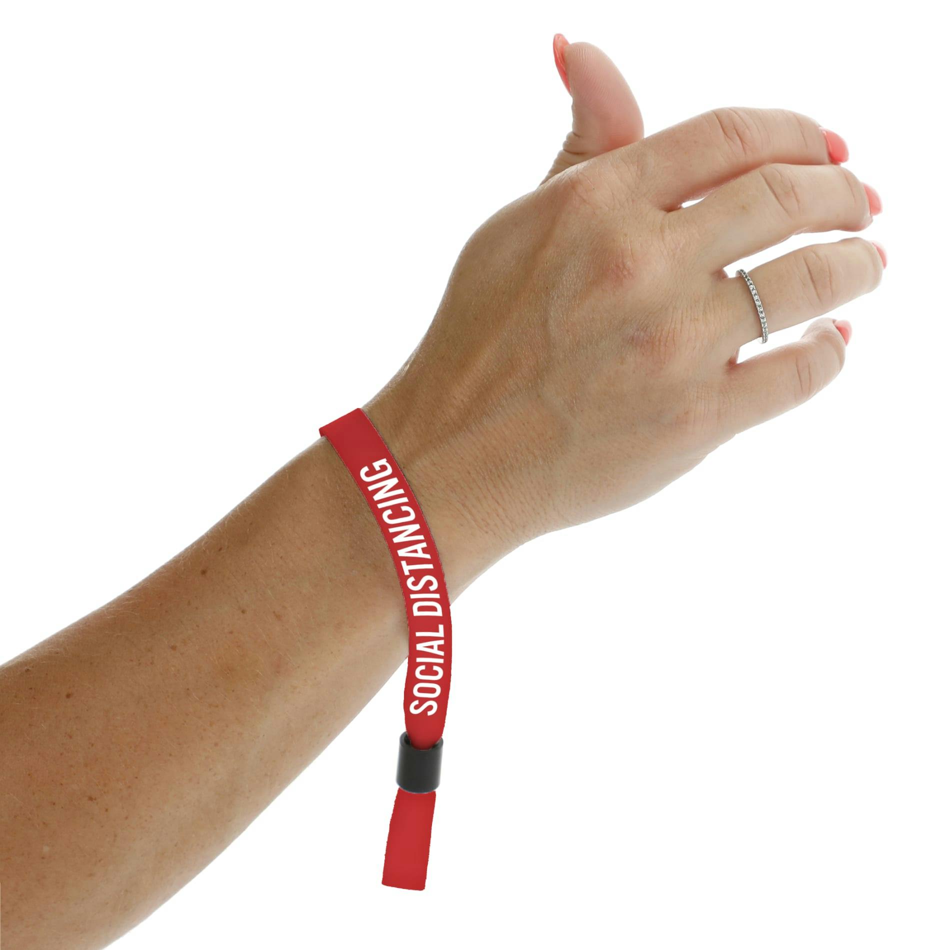 Full Color 1/2" Social Distancing Wristband - additional Image 3