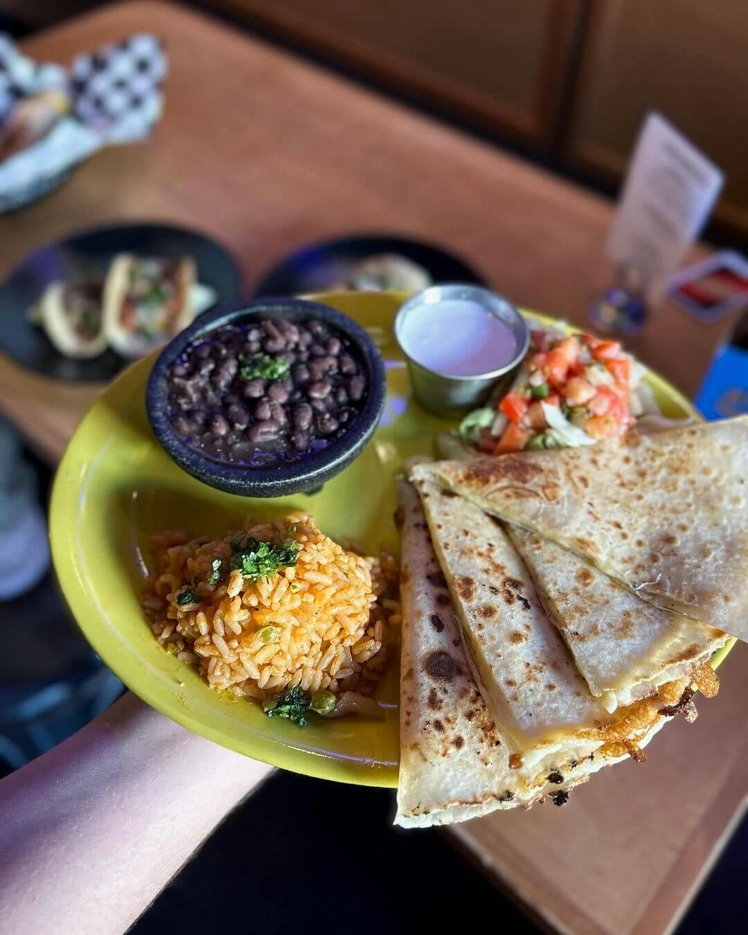chicken quesadilla from tio pablo's in rva