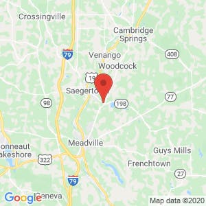 AmeriStorage Saegertown map