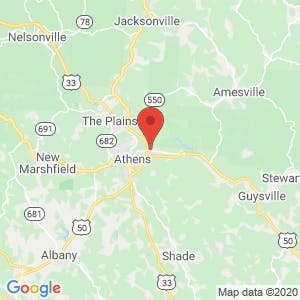 Athens County Storage  map