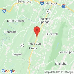 Berkeley Springs Self Storage map