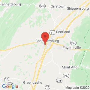 Chambersburg Mini Self Storage map