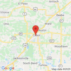 Downtown Cabot Mini Storage map