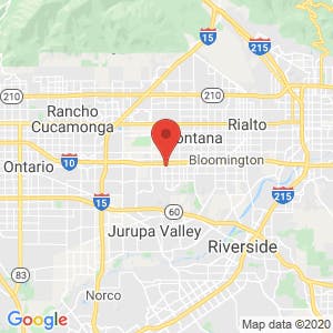 Fontana Self Storage map