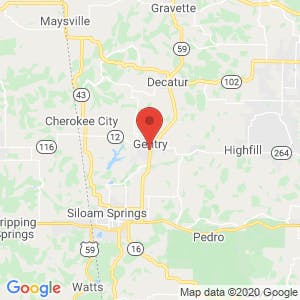 Gentry Self Storage map