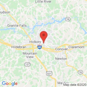 Hickory Public Storage map