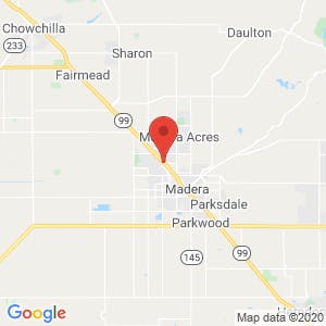 Madera Self Storage map