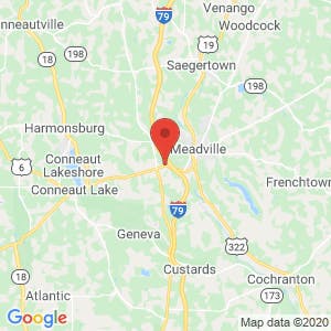 Meadville Self Storage map