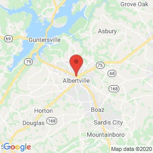 Paradise Self Storage in Albertville map