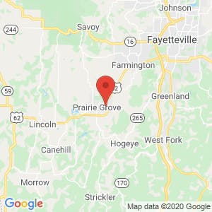 Prairie Grove Self Storage map