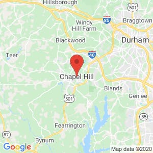 Raleigh/Durham/Chapel Hill map