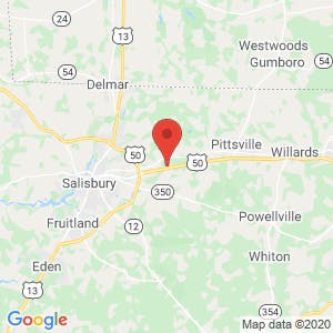 Salisbury Route 50 Self Storage map