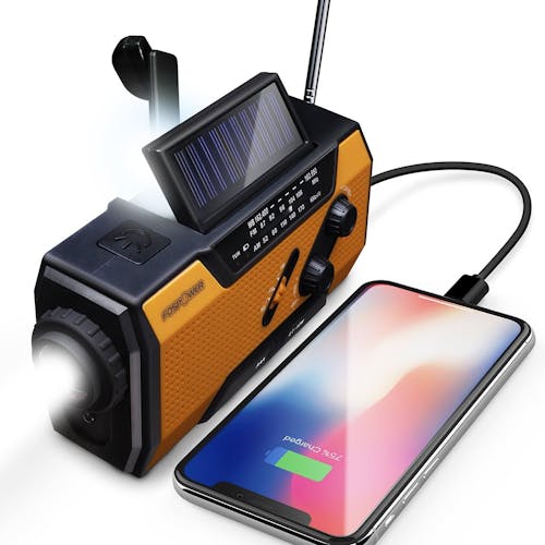 Product image for Emergency Solar Hand Crank Battery
