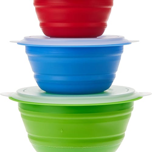 Product image for Collapsible Bowls with Snap-on Lids
