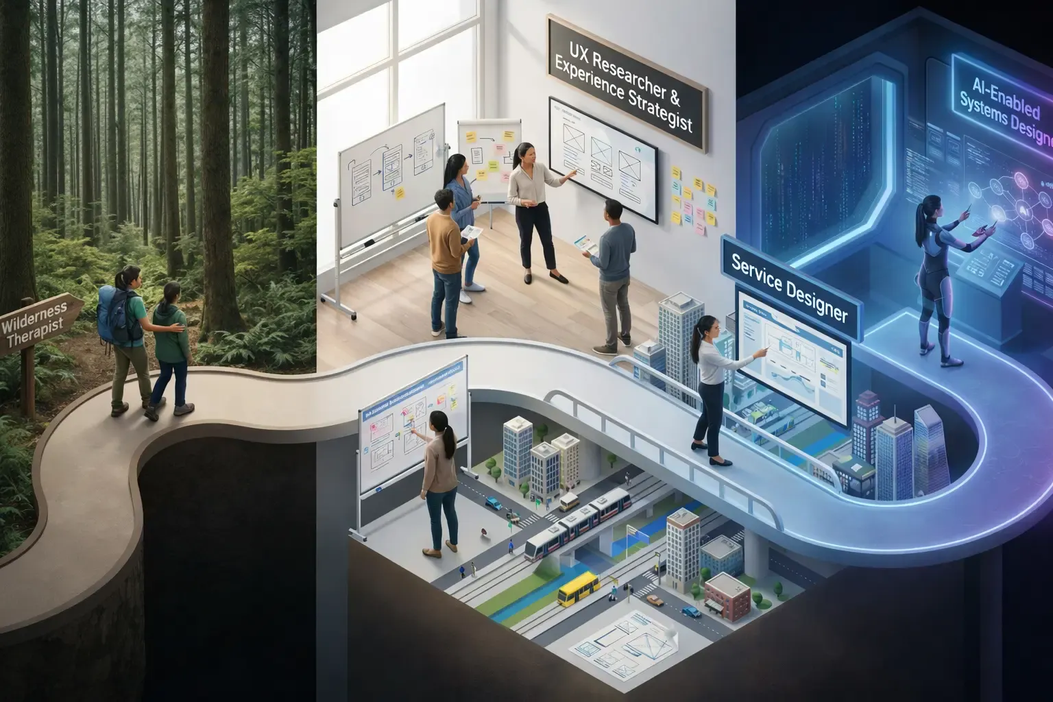 animated image of career evolution