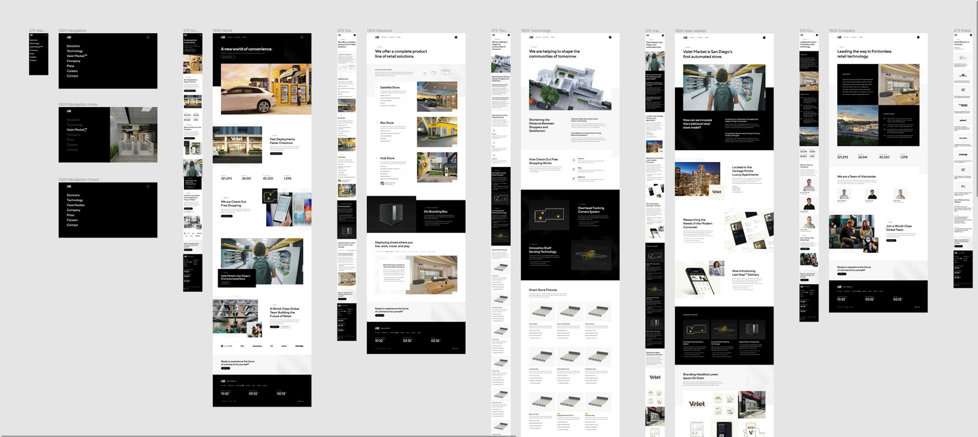 Accel Robotics website design in Figma.