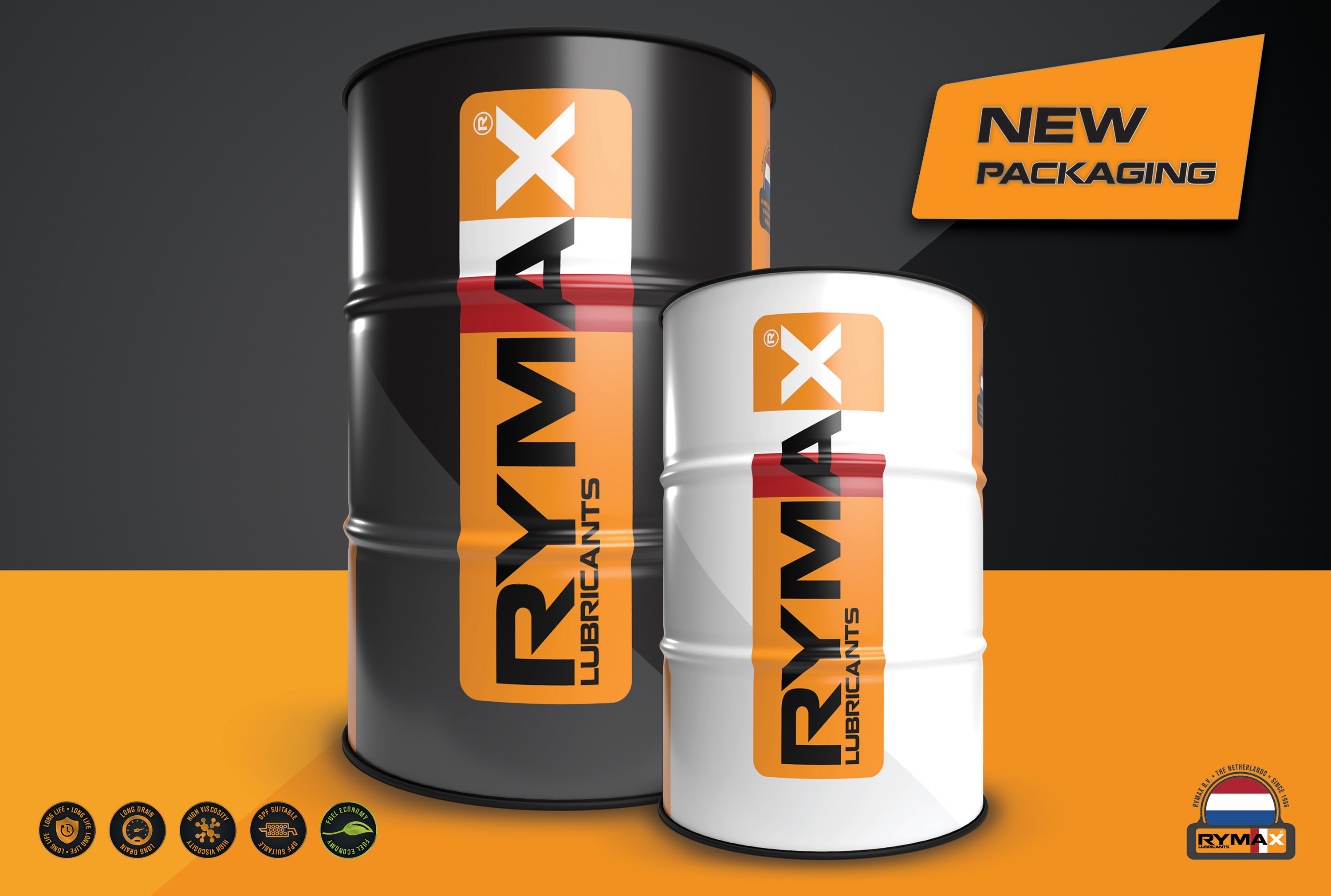Rymax Lubricants Product Packaging Updates Drums