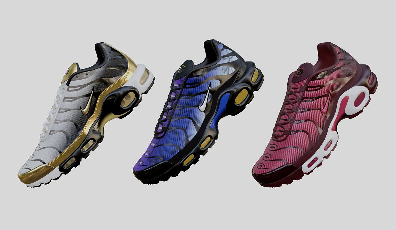 3D Render of Nike TN Shoes