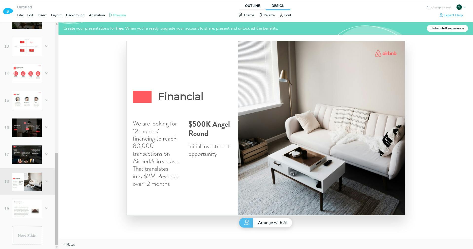 AI Generated slide from slidebean