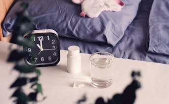 natural sleep aids on bedside table