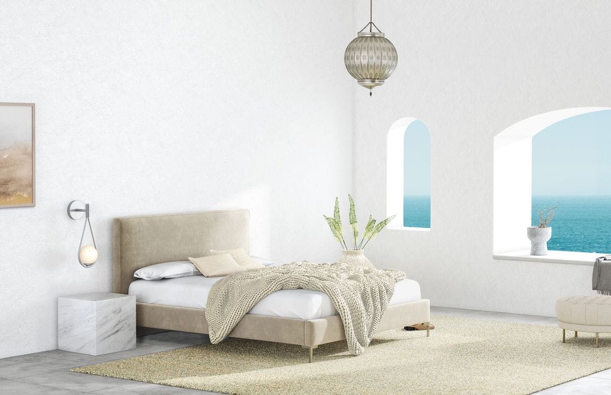 saatva santorini platform bed fram