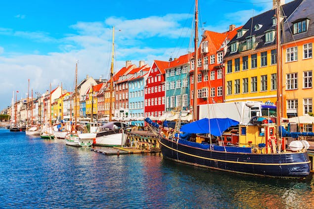 Waterfront view of Copenhagen, Denmark