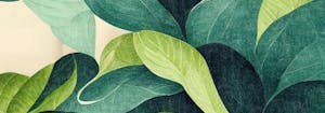 vegan mattress - illustration of plants