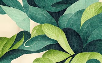vegan mattress - illustration of plants