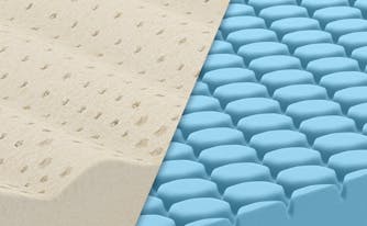 image of latex vs memory foam mattress