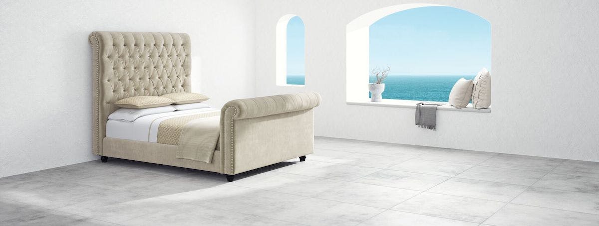 saatva oslo sleigh bed frame